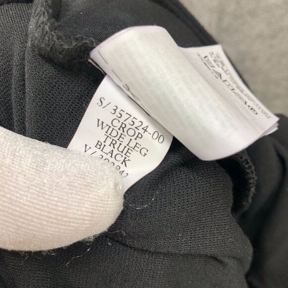 Gap Crop Wide Leg Knit Pants Womens LP Black Trouser Ponte Comfort High Rise - Picture 10 of 10